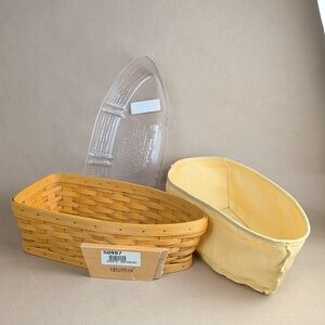 Longaberger Row Your Boat Basket/ Liner/ Protector/ Dividers, Go Navy!